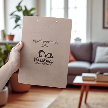 Csiptetős irattartó - egyedi gravírozással