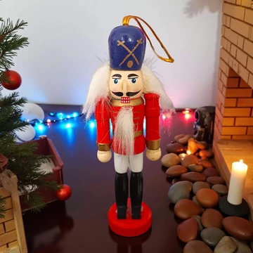 Diótörő 12 cm, kék - piros