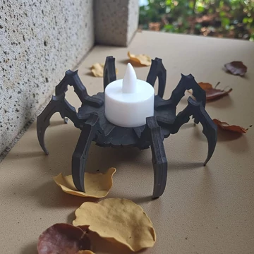 Halloween pók mécsestartó - LED mécsessel