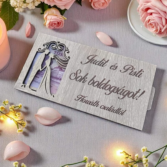 Esküvői pénzátadó, kihúzható